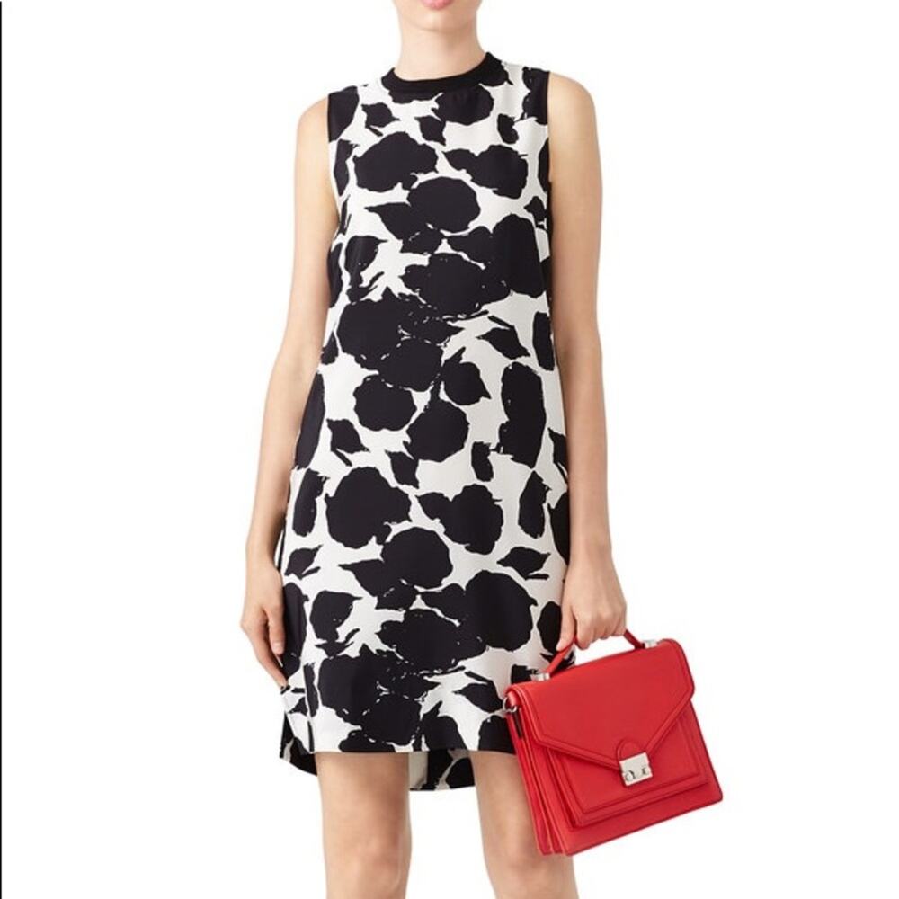 10 Crosby Derek Lam Abstract Dress Black White 8